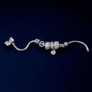 Pulseira de Aço Inoxidável com Berloque de fecho liso