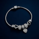 Pulseira de Aço Inoxidável com Berloque de fecho liso