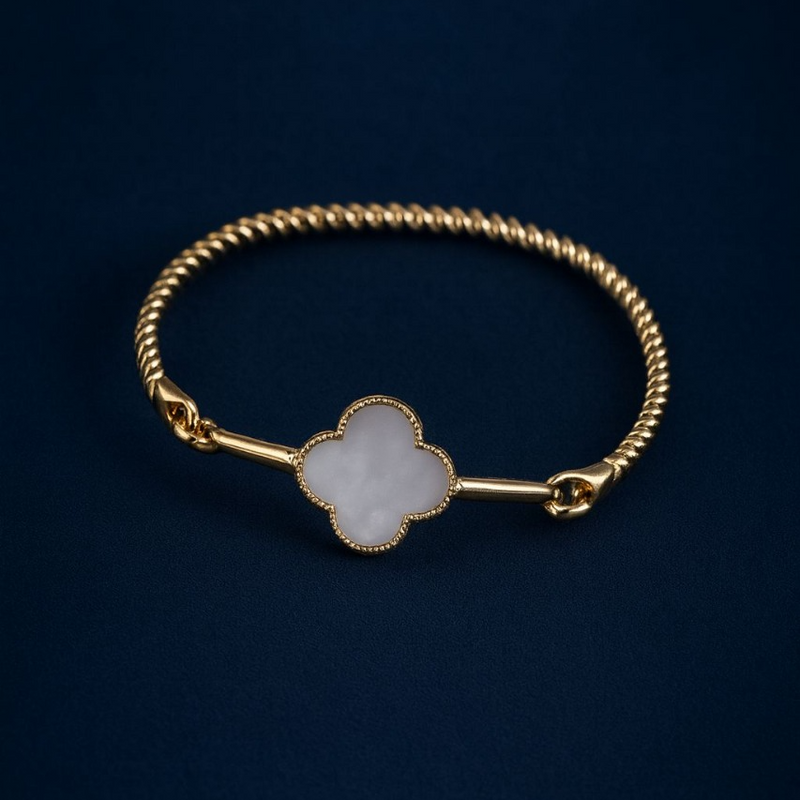 Bracelete Trevo Premium Banhado a Ouro