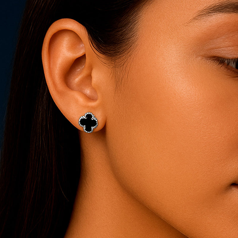 Brincos Trevo Quatro Folhas Aço Inoxidável